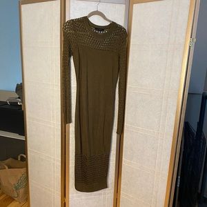 All Saints Kendy Dress, Khaki Green, size Small